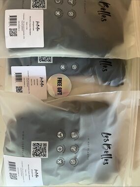 Les Belles Opaque Noir XS-S (2pr) plus Dots Noir XS-S (1pr) BNWT
